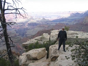 Jim Climbing Around The Canyon Rim