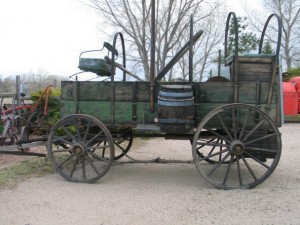 An old cart at the Limon Heritage Museum